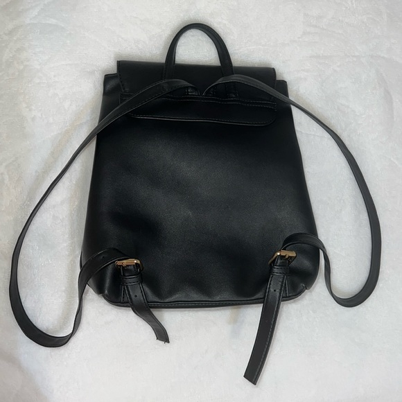 Black Elegant Backpack | Medium Backpack | Small Backpack | Chic Backpack - Picture 2 of 4